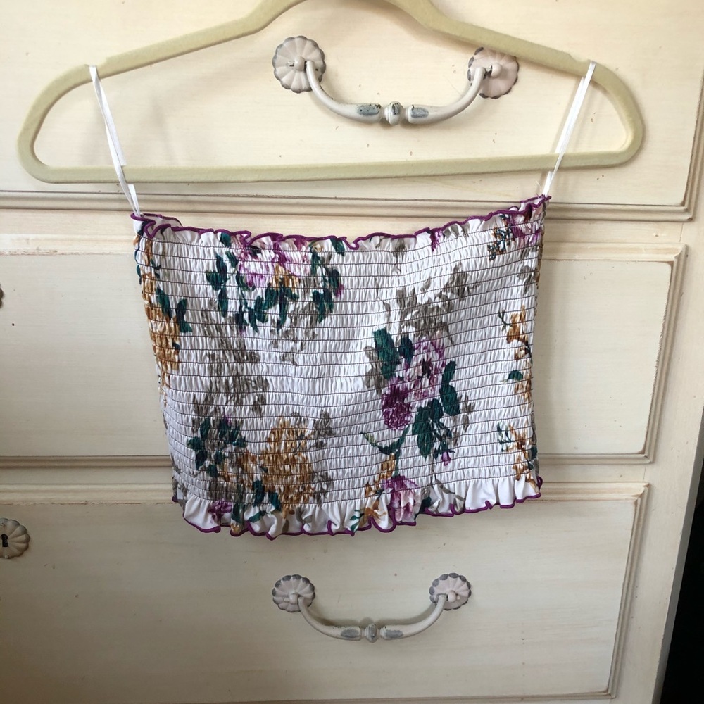 floral tube top